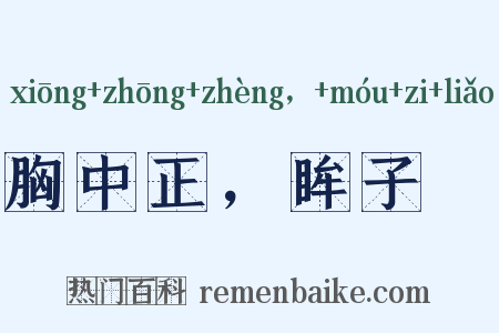 胸中正，眸子瞭是什么意思的图片